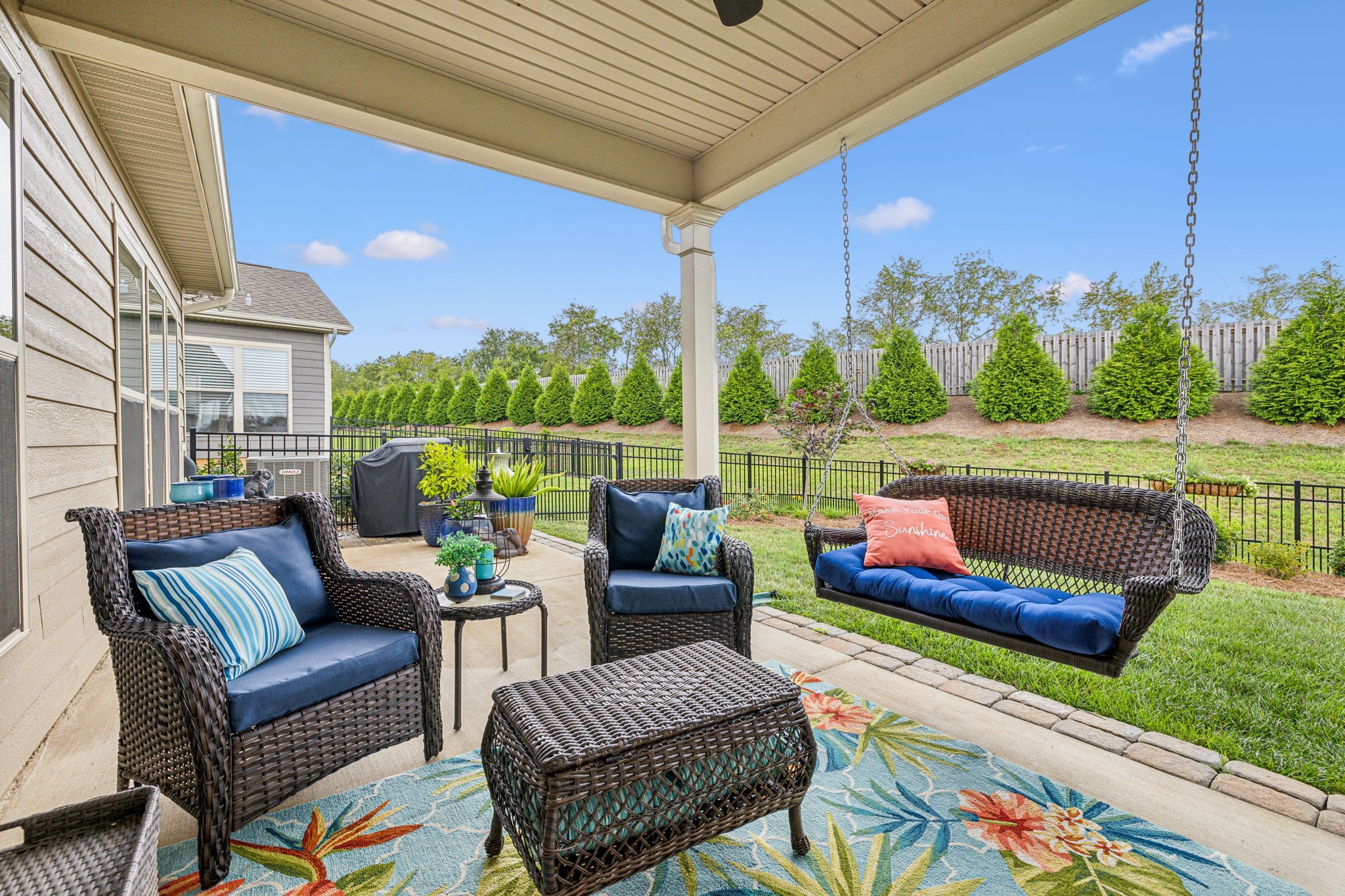 1062 Sumner Grove Spring Hill, TN 37174 - Photo 32 of 44 a balcony with wooden floor and outdoor seating