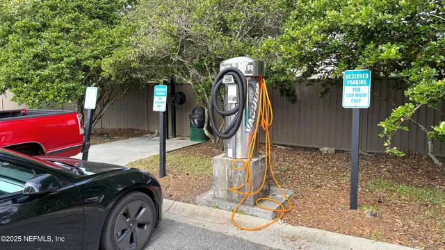 a car parked in front of a house