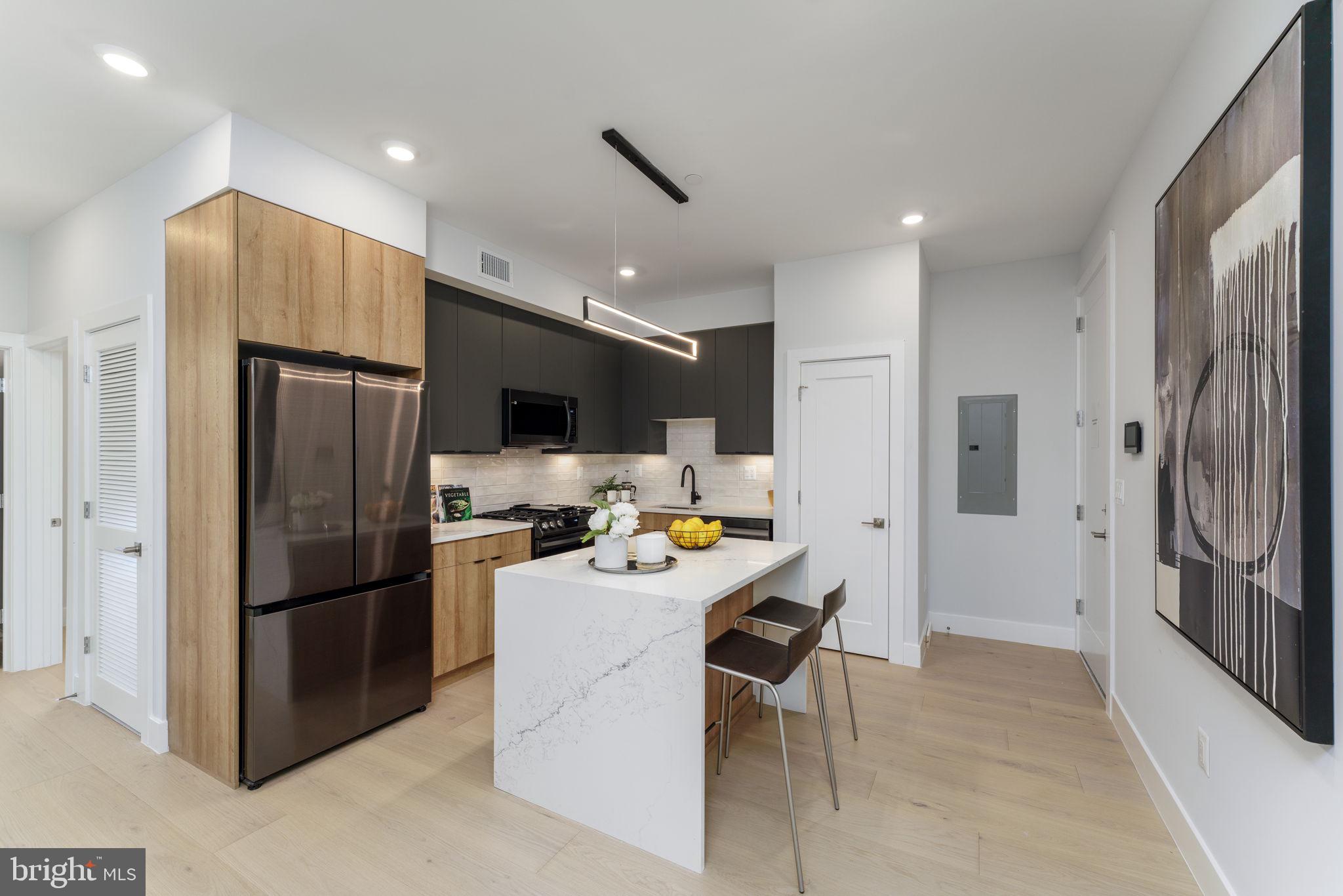 1112 6th Street Northwest, Unit 6 Washington, DC 20001 - Photo 2 of 17 Kitchen with Calcatta Quartz countertops,