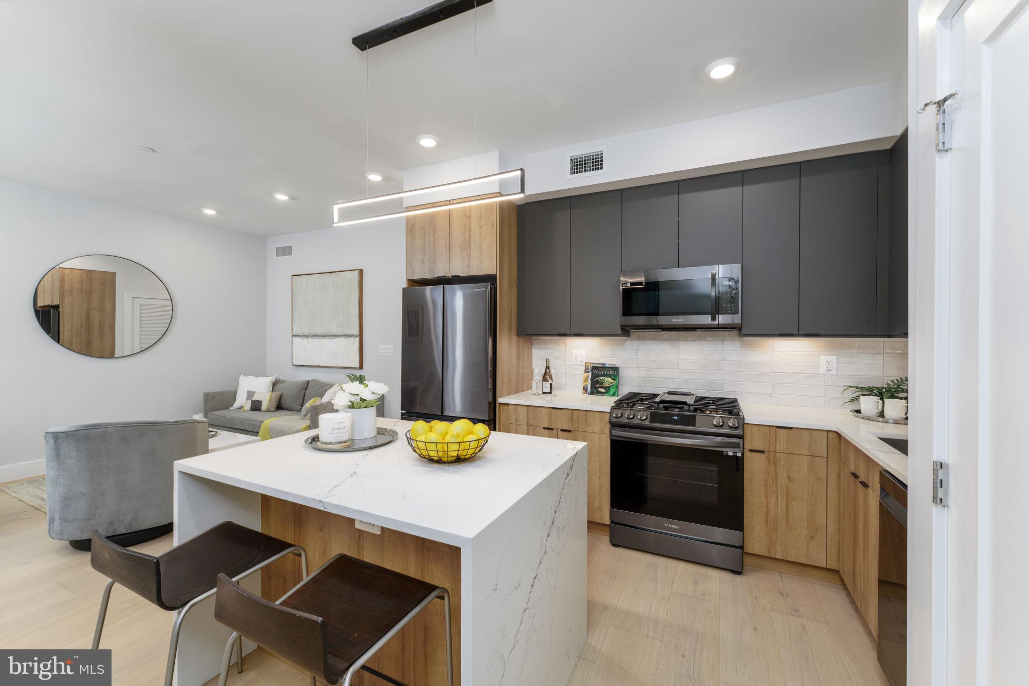 1112 6th Street Northwest, Unit 6 Washington, DC 20001 - Photo 3 of 17 Luxor cabinets & Samsung black SS appliances
