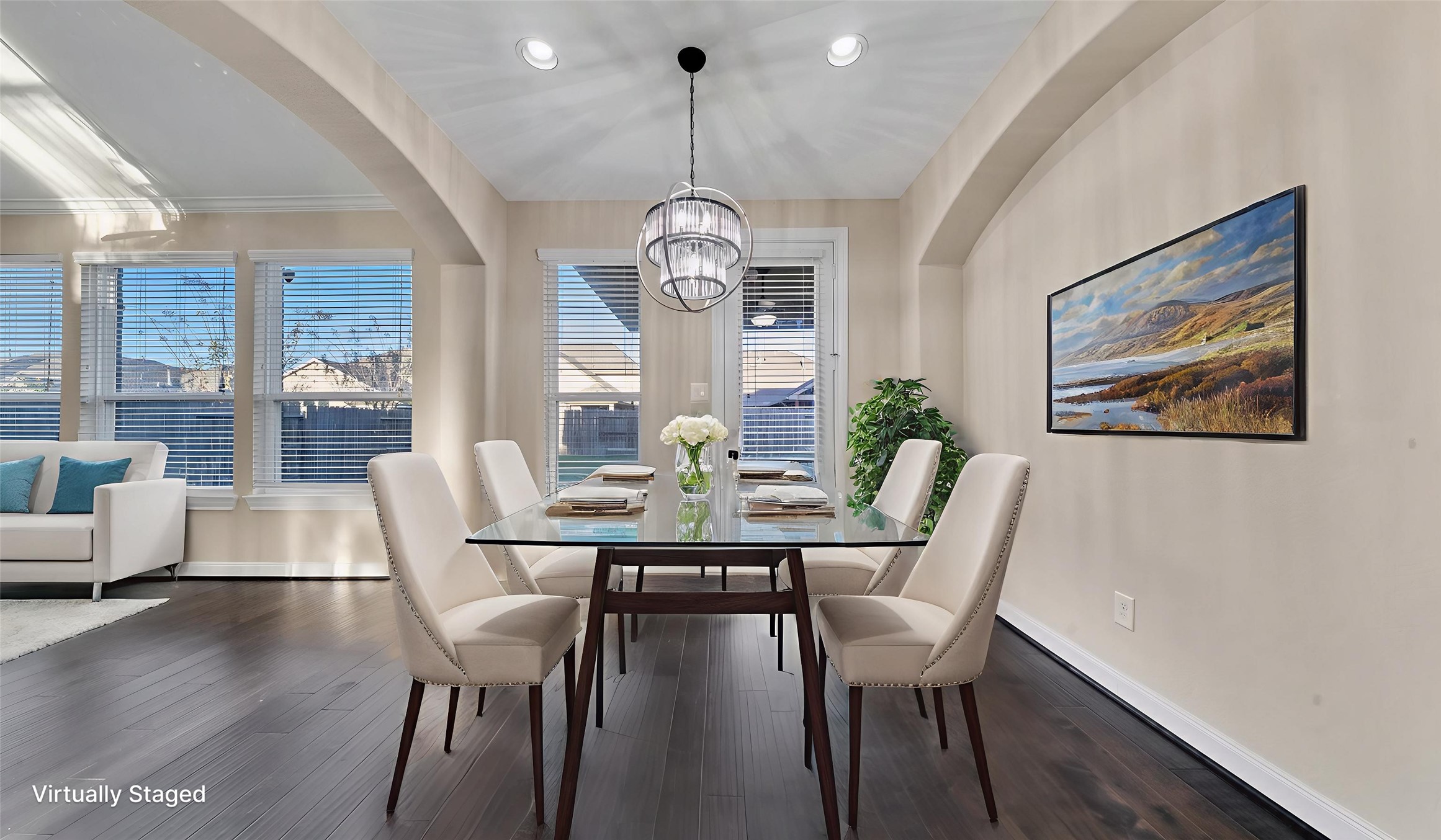 18118 Berry Garden Lane Spring, TX 77379 - Photo 11 of 45 a view of a dining room with furniture window and wooden floor