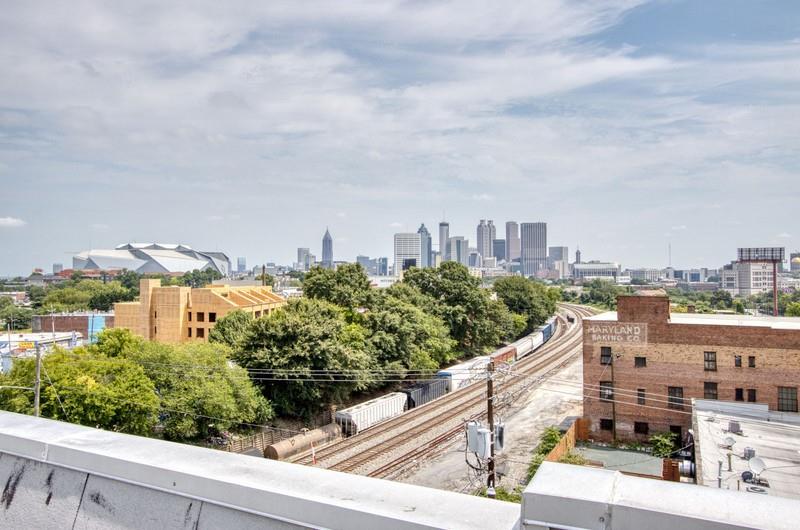 505 Whitehall Street Southwest, Unit 203 Atlanta, GA 30303 - Photo 34 of 36 a view of a city from a terrace