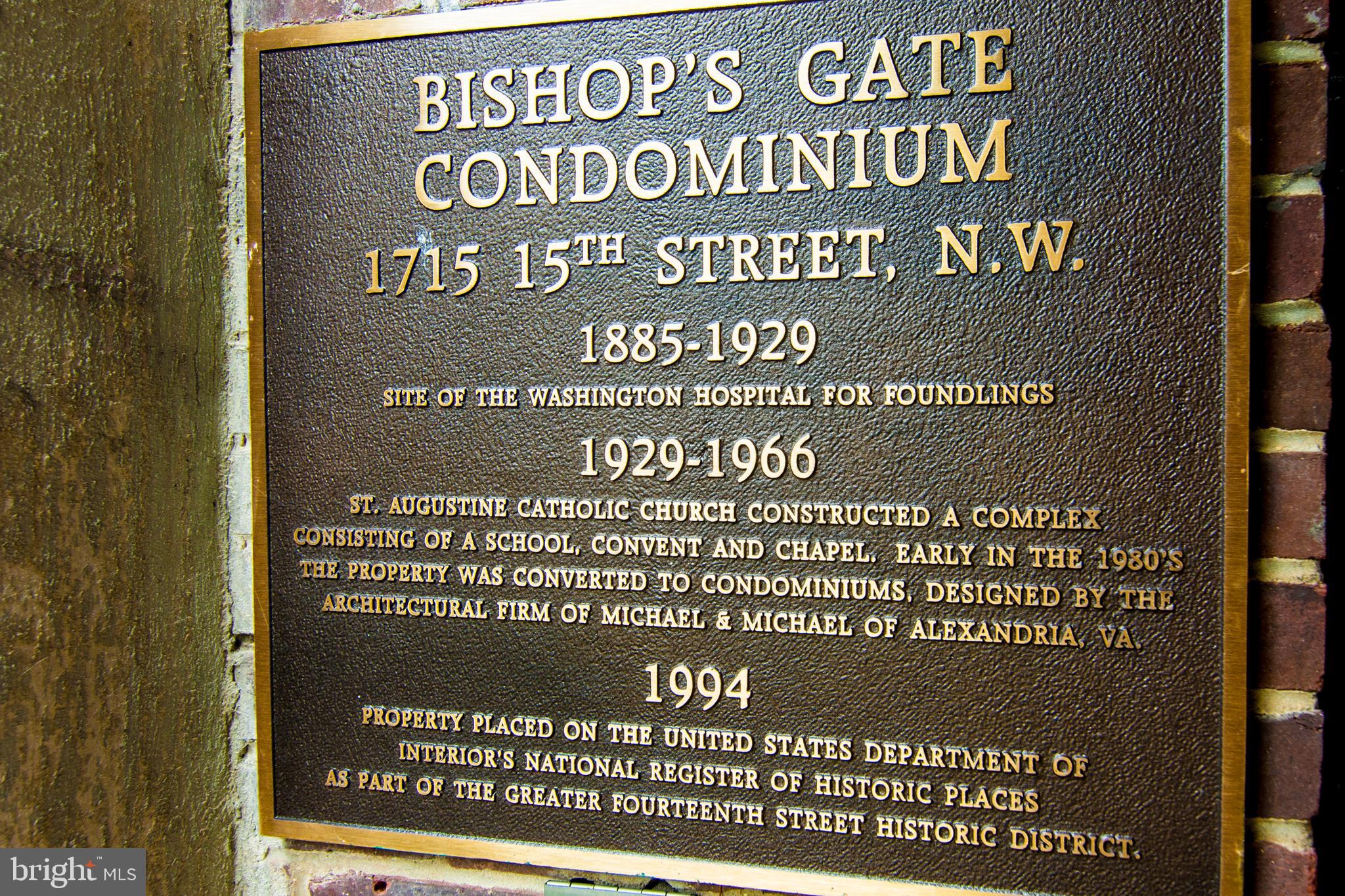 1715 15th Street Northwest, Unit 44 Washington, DC 20009 - Photo 16 of 26 Historic Bishop's Gate