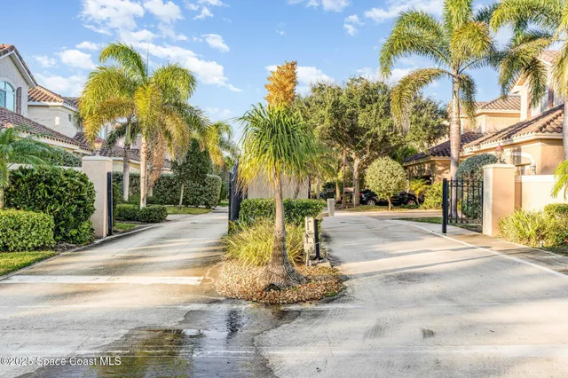 a view of a backyard with plants and water fountain