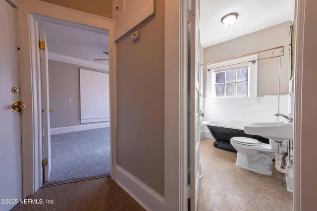 a bathroom with a toilet