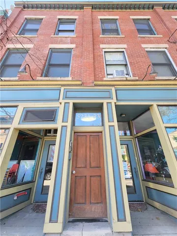 a front view of a building