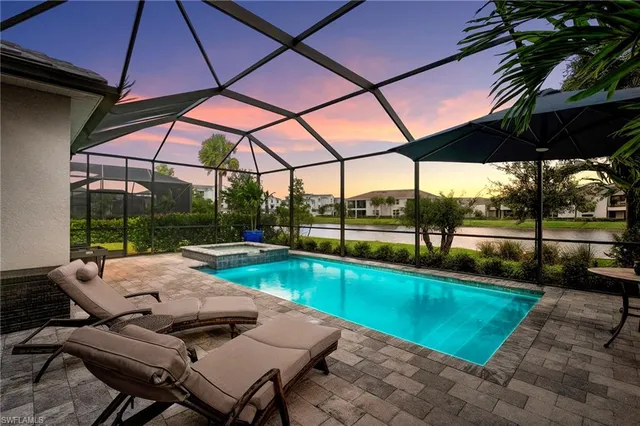 a outdoor dining space with furniture and outdoor view