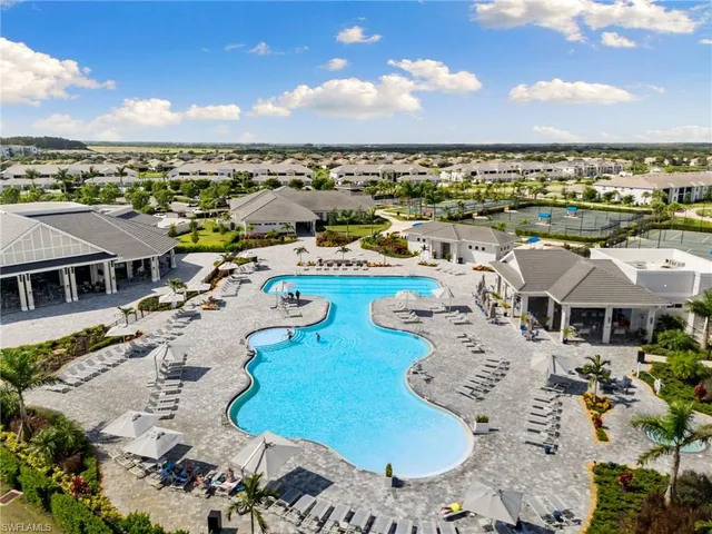 an aerial view of a table and chairs