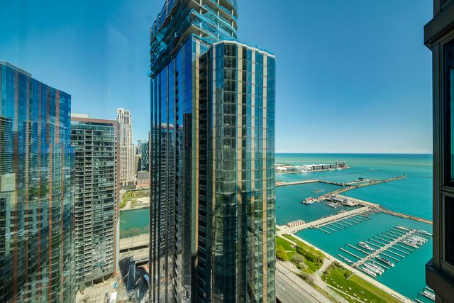 a view of a city from a backyard