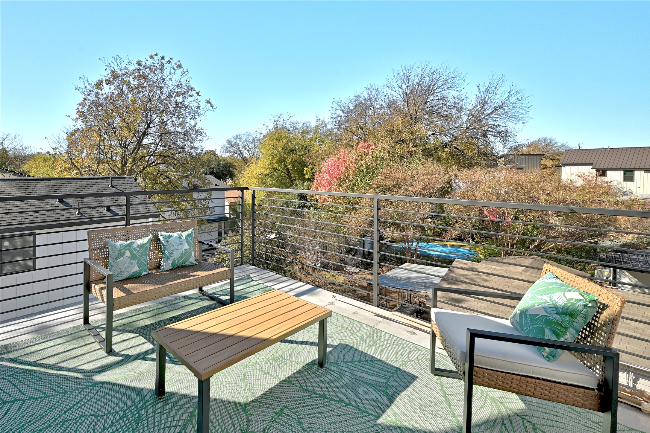 2717 Lyons Road, Unit 1 Austin, TX 78702 - Photo 32 of 34 Balcony featuring an outdoor hangout area