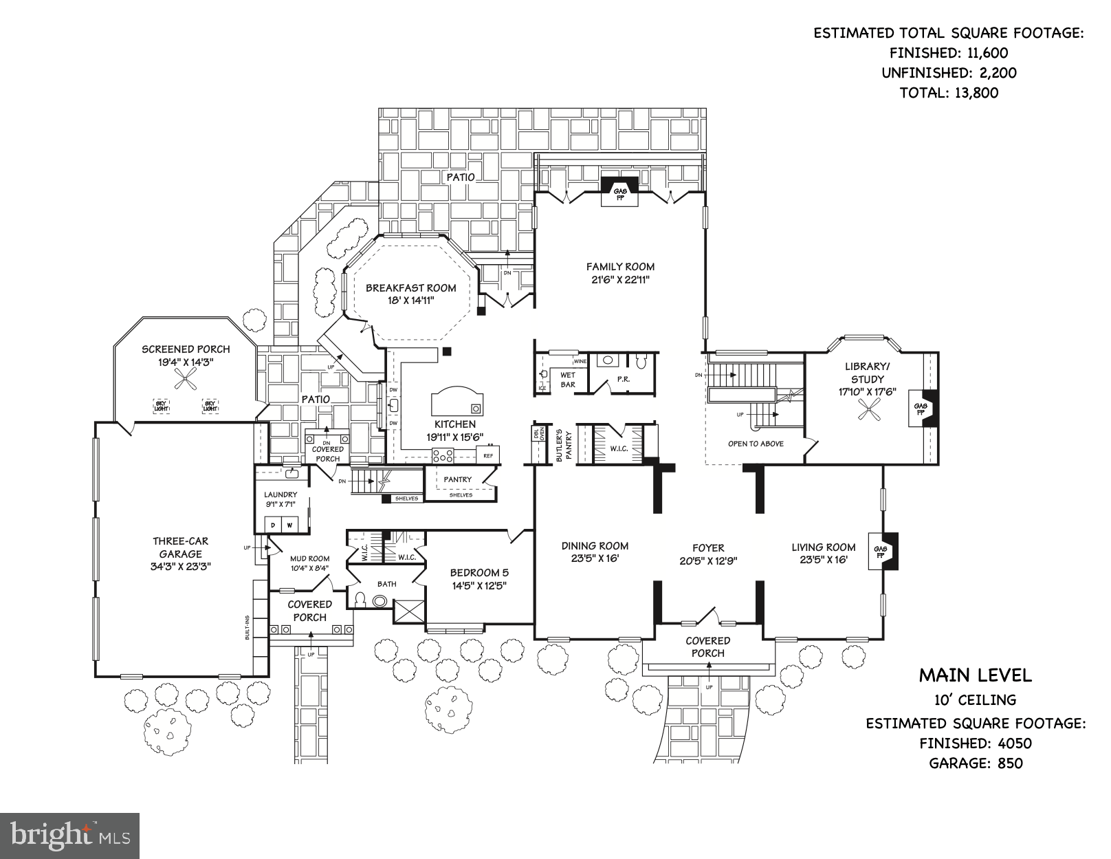 9908 Newhall Road Potomac, MD 20854 - Photo 43 of 44 Main Level Floorplan