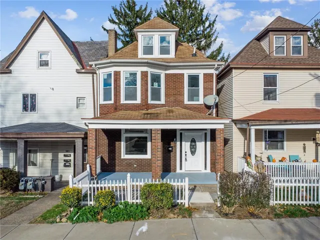 front view of a house with a porch
