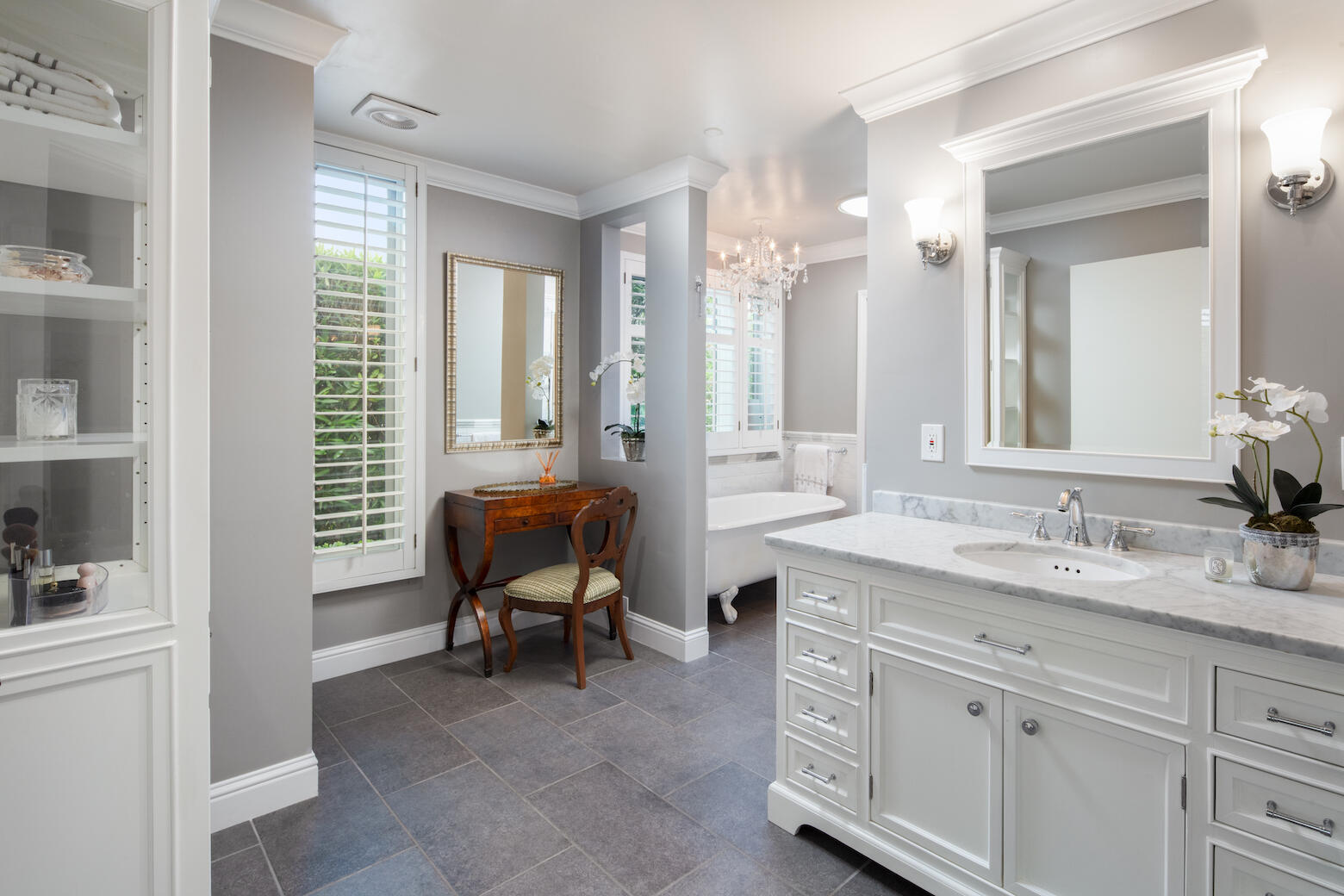 1975 Inverness Lane Montecito, CA 93108 - Photo 15 of 22 a bathroom with a sink and a mirror