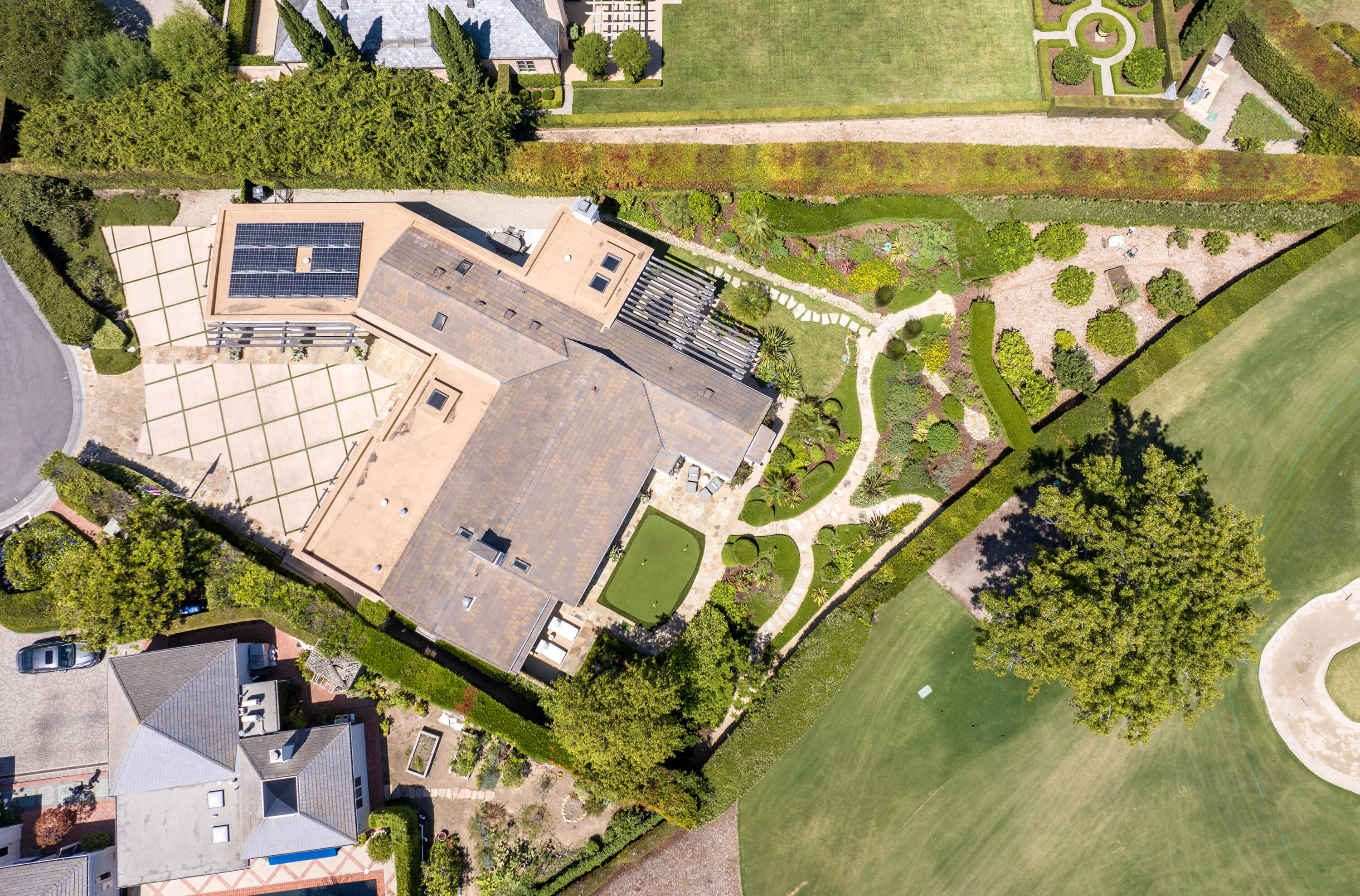 1975 Inverness Lane Montecito, CA 93108 - Photo 22 of 22 an aerial view of a house with a swimming pool