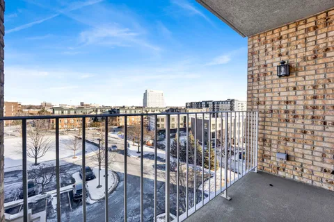 a view of balcony with city view