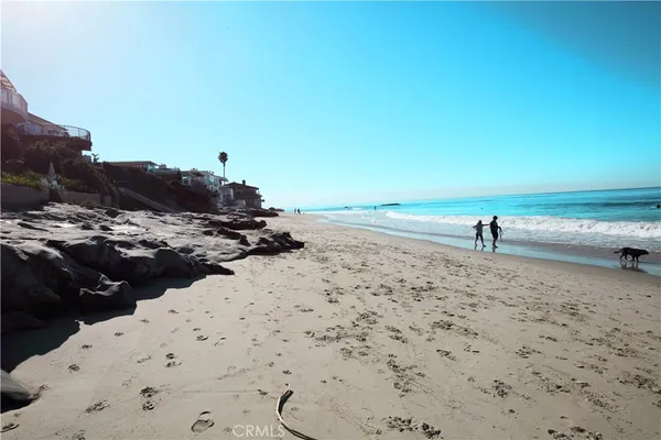 a view of beach and ocean