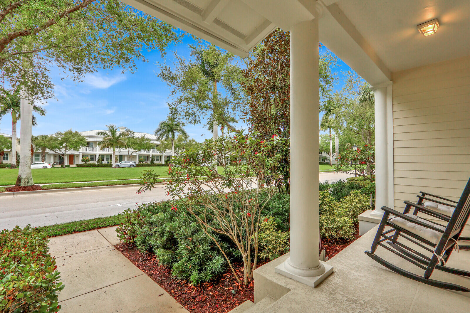 3277 East Mallory Boulevard Jupiter, FL 33458 - Photo 5 of 44 a view of a garden with an outdoor seating