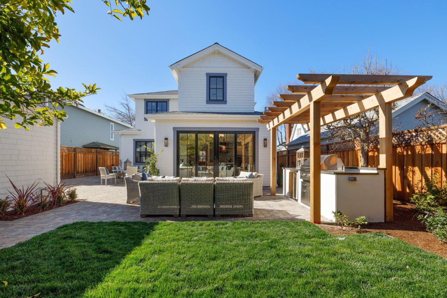 228 Stanley Road Burlingame, CA 94010 - Photo 85 of 100 a view of a house with backyard and sitting area