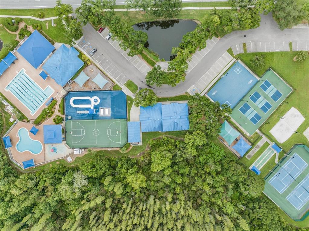 28335 Glade Fern Court Wesley Chapel, FL 33543 - Photo 34 of 44 an aerial view of a house with garden space and street view