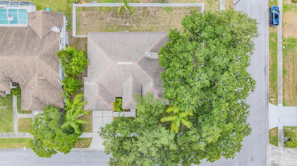 28335 Glade Fern Court Wesley Chapel, FL 33543 - Photo 43 of 44 an aerial view of a house with a yard and garden