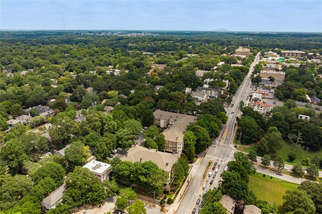 825 Highland Lane Northeast, Unit 1112 Atlanta, GA 30306 - Photo 38 of 39 an aerial view of residential houses with outdoor space and trees