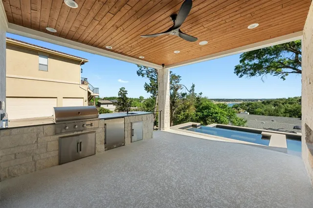 a view of balcony with furniture and outdoor space