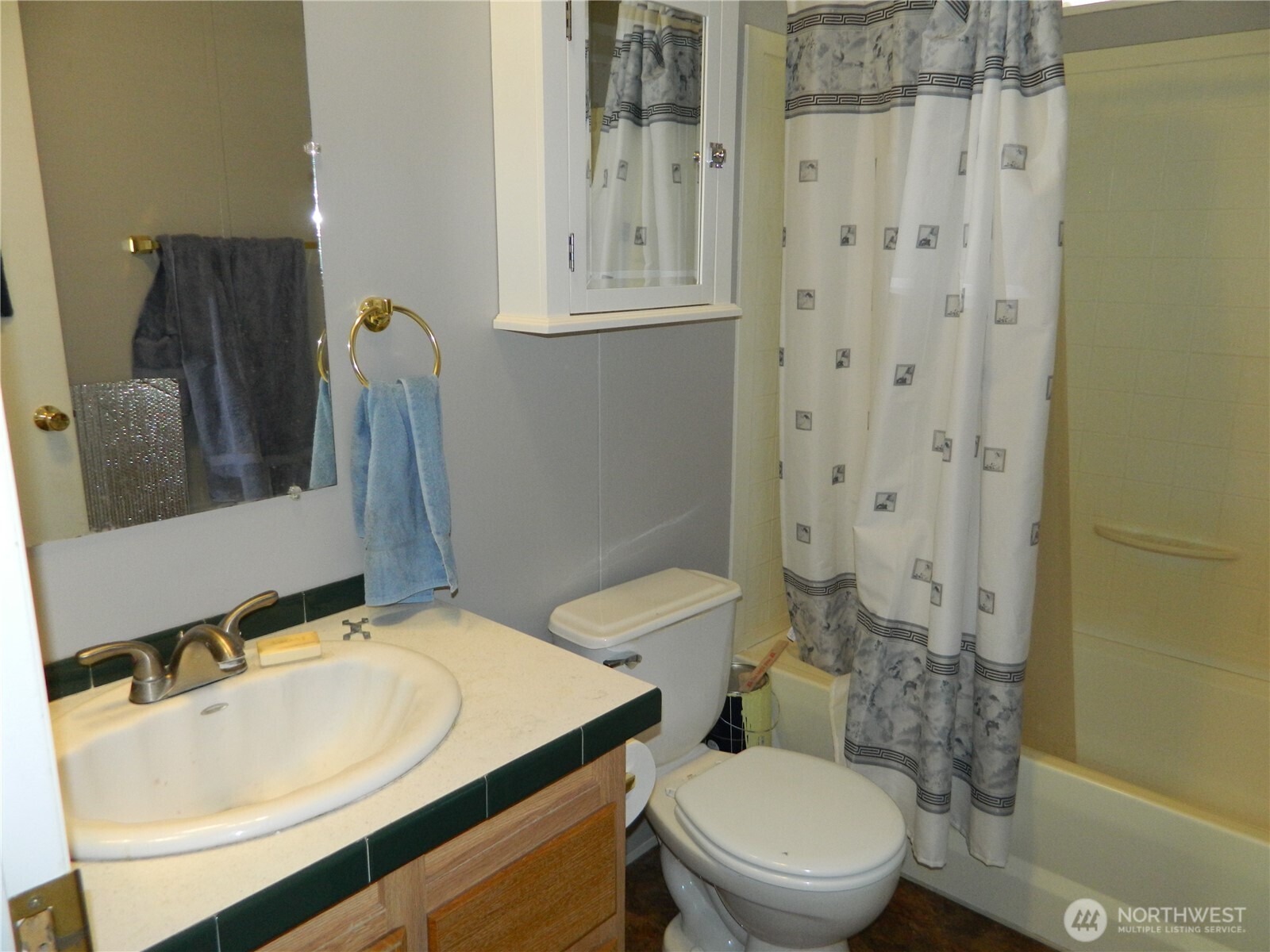 28 Ridgeline Road Tonasket, WA 98855 - Photo 18 of 19 a bathroom with a sink a toilet and shower