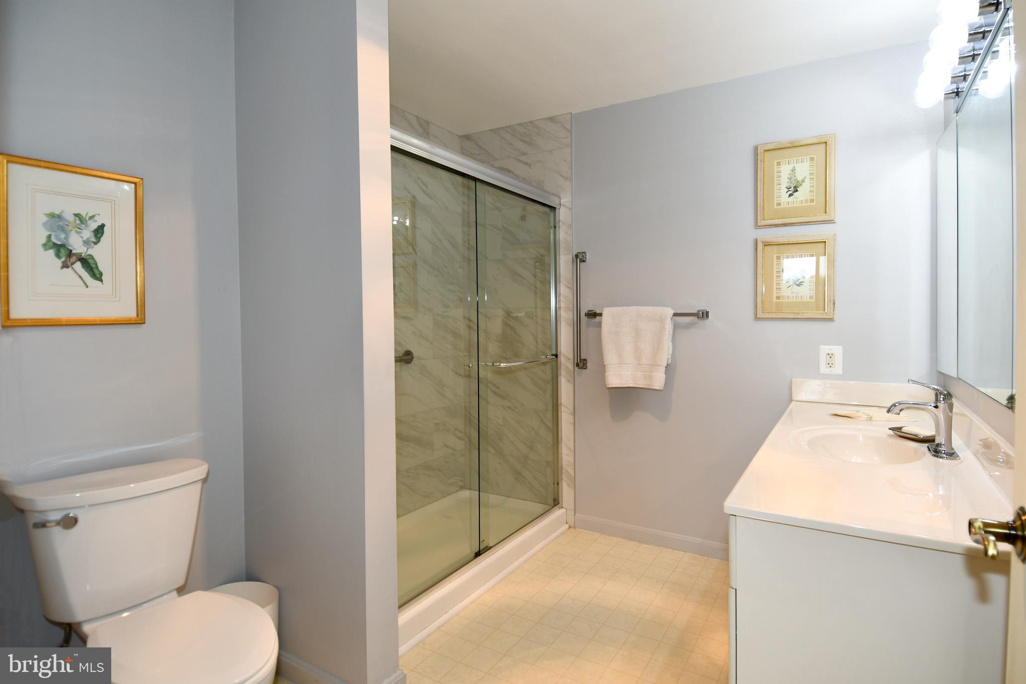 3210 North Leisure World Boulevard, Unit 519 Silver Spring, MD 20906 - Photo 24 of 64 a bathroom with a toilet sink and shower