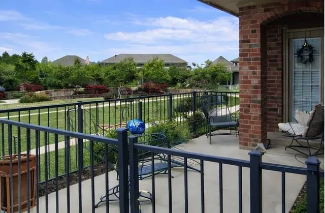 a view of a lake from a balcony