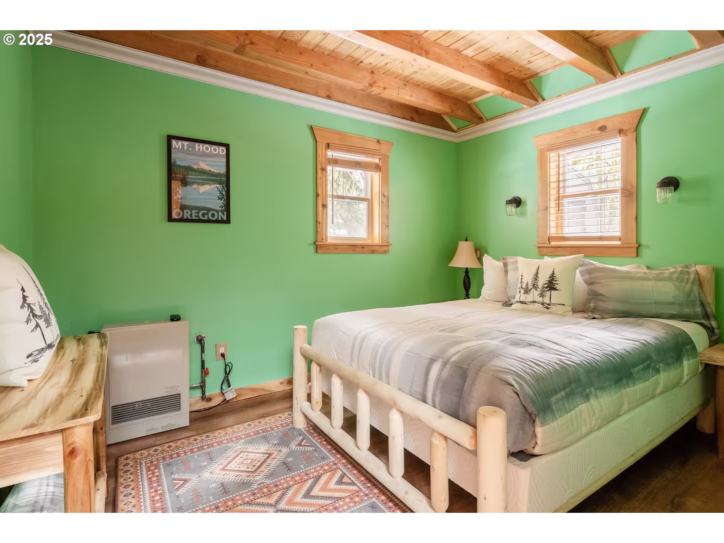 71010 Mc Farland Road Rhododendron, OR 97049 - Photo 17 of 34 a bedroom with a bed and a window