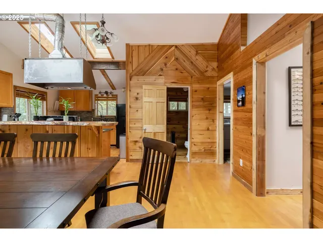 a view of a chairs and table in a patio