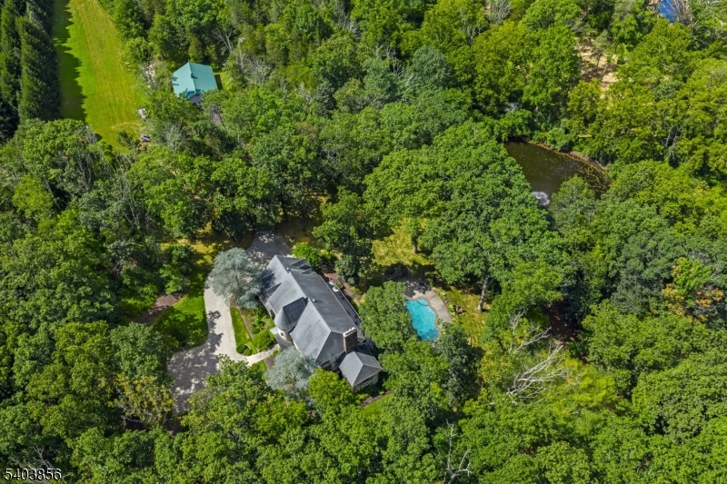 101 Sunny Branch Road Far Hills, NJ 07931 - Photo 3 of 35 an aerial view of a house with a yard
