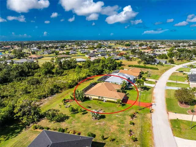 an aerial view of a city