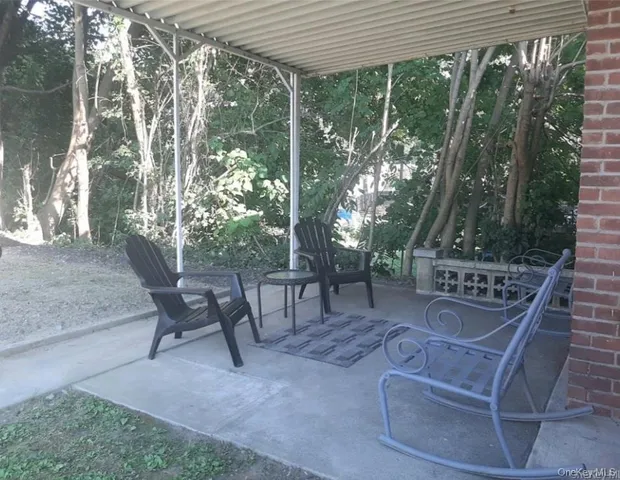 a view of a park with slide