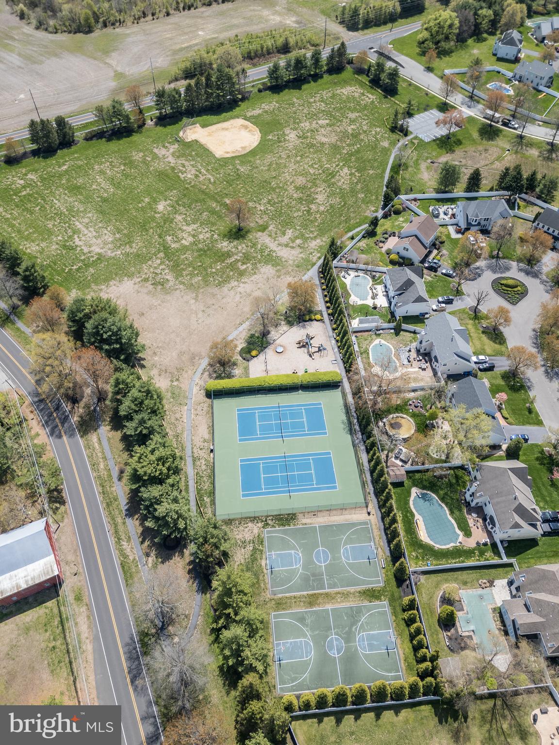 9 Swift Court Medford, NJ 08055 - Photo 50 of 54 an aerial view of residential houses with outdoor space