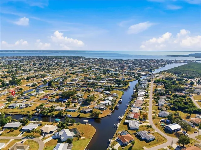 an aerial view of a city