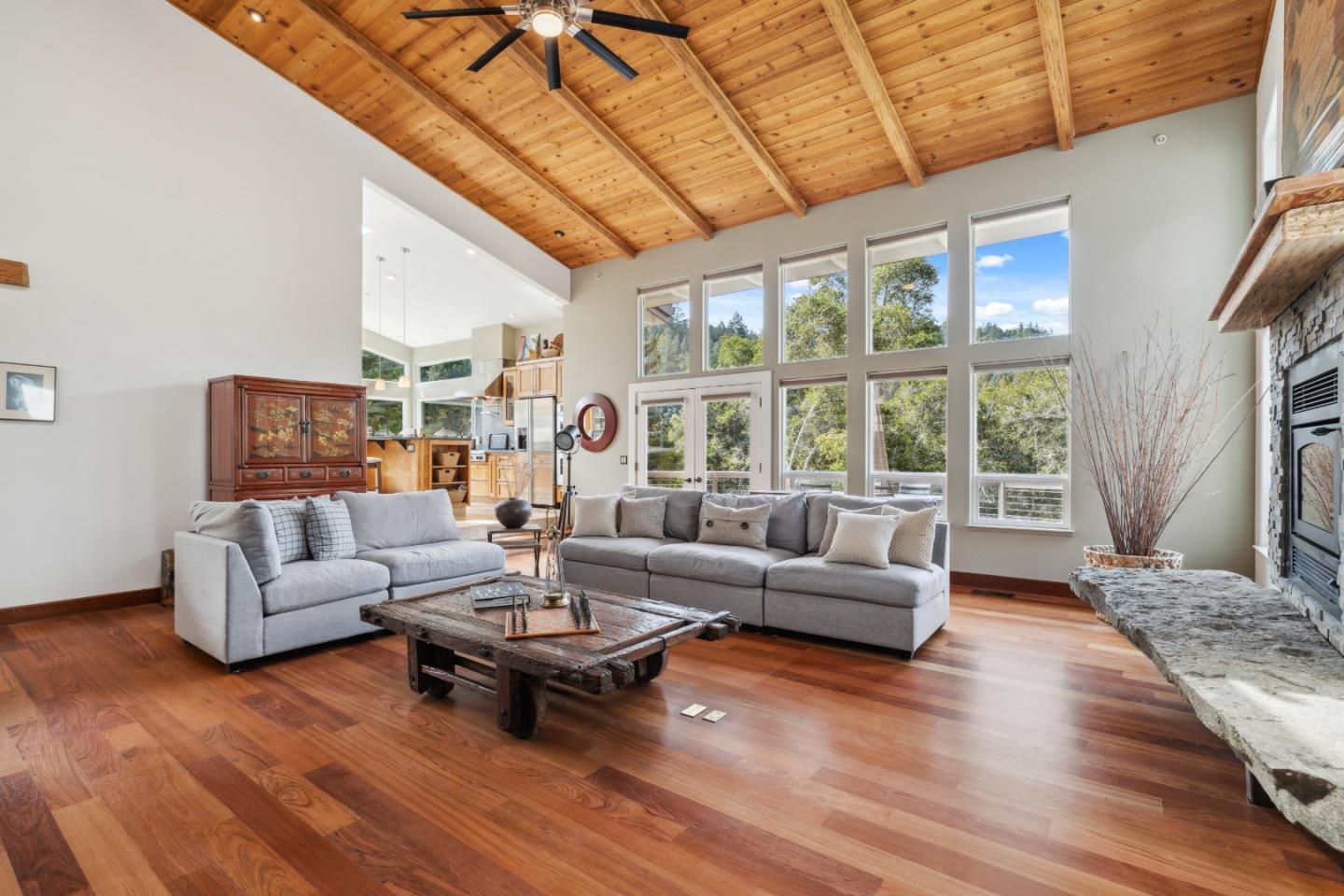 400 Dorrance Road Boulder Creek, CA 95006 - Photo 13 of 62 a living room with furniture and a large window