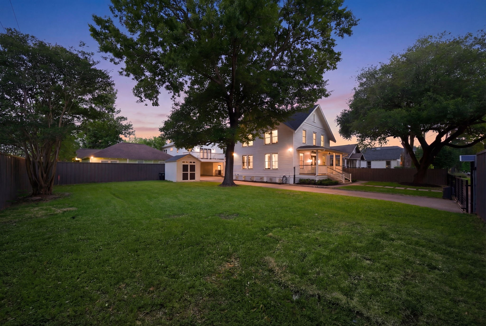 1109 Rutland Street Houston, TX 77008 - Photo 2 of 34 A breathtaking expanse of over 4,000 square feet awaits, offering a serene side yard retreat unlike any other. Picture a canvas of endless green—perfect for a tranquil garden, a play area for boundless laughter, or simply a quiet escape to unwind. This lush haven stands apart from the pool and outdoor kitchen, providing a dedicated space for whatever your heart desires. Let your imagination take root here.
