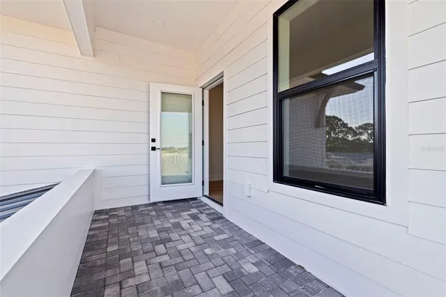 a view of a door of the house