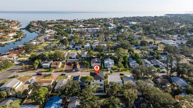 an aerial view of multiple house