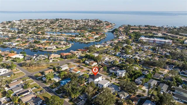 an aerial view of multiple house