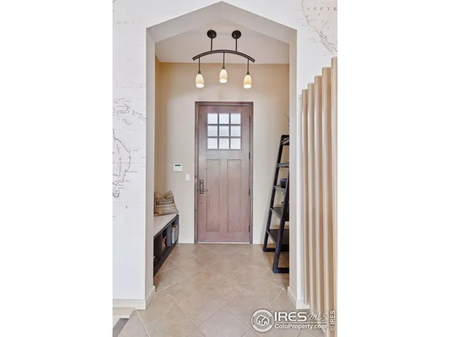 a view of a hallway with entryway