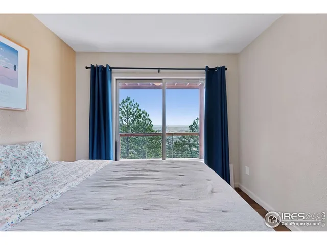 a room with a large window