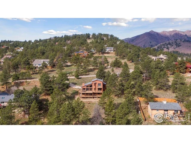 a view of a city with a mountain