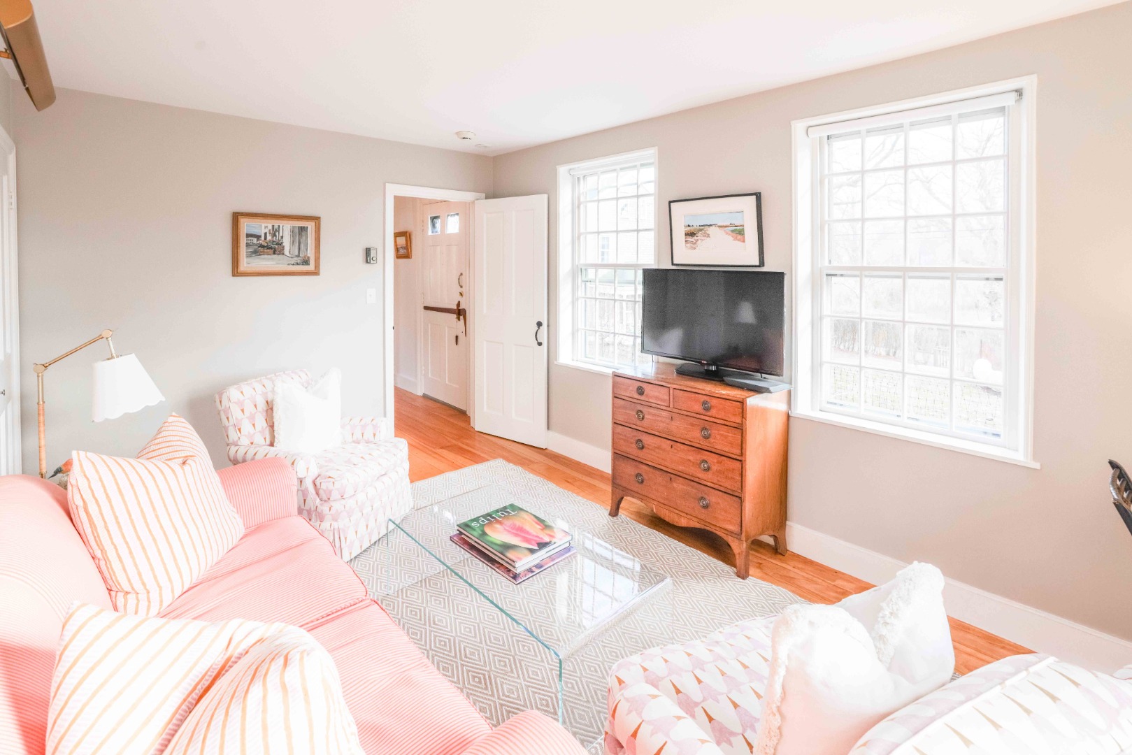13 West Chester Street Nantucket, MA 02554 - Photo 16 of 32 a living room with furniture and a flat screen tv