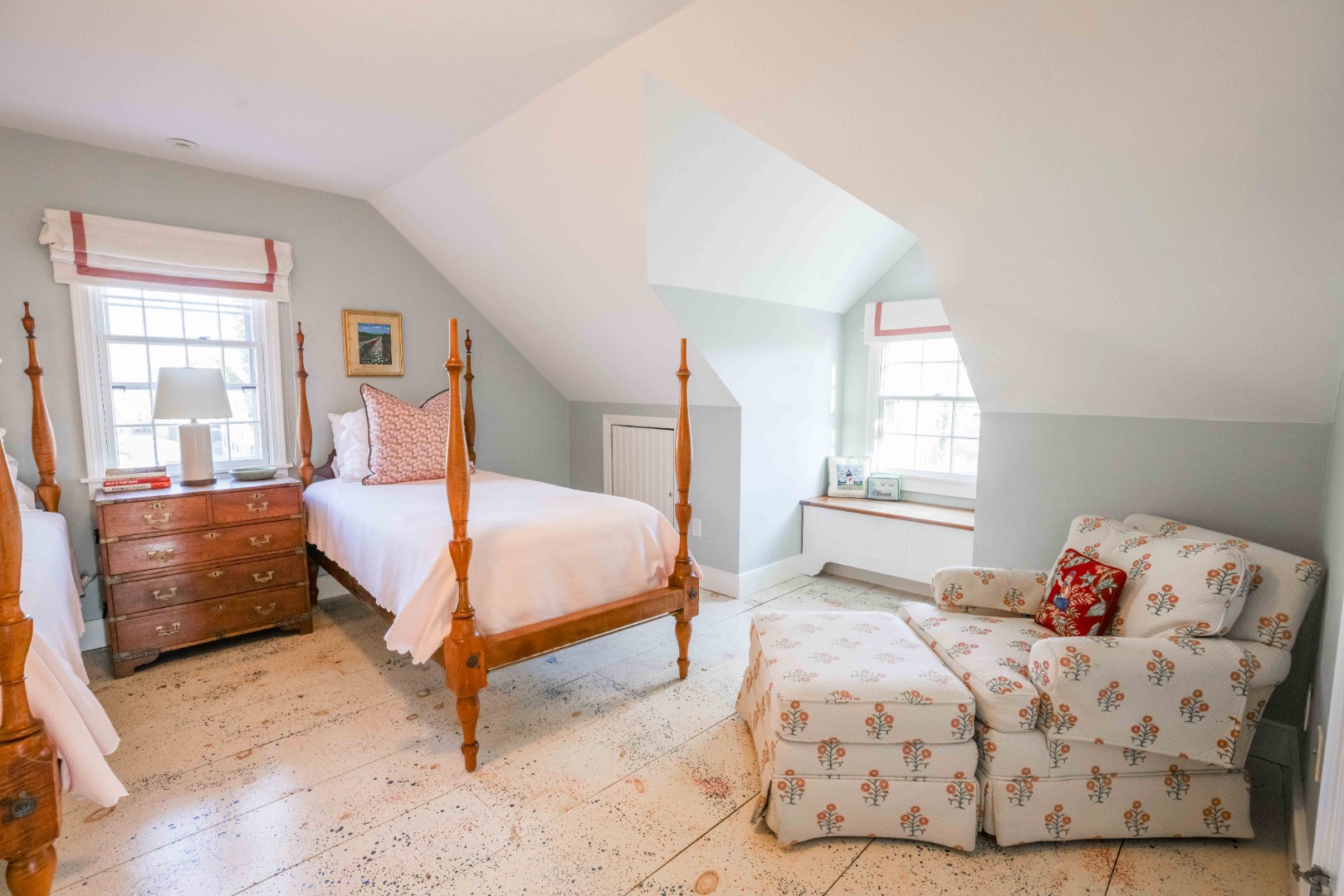 13 West Chester Street Nantucket, MA 02554 - Photo 21 of 32 a bedroom with a bed and wooden floor