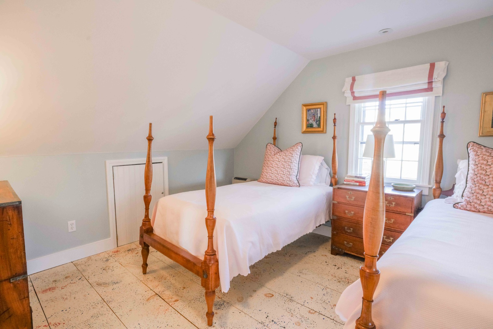 13 West Chester Street Nantucket, MA 02554 - Photo 22 of 32 a bedroom with a bed and large windows