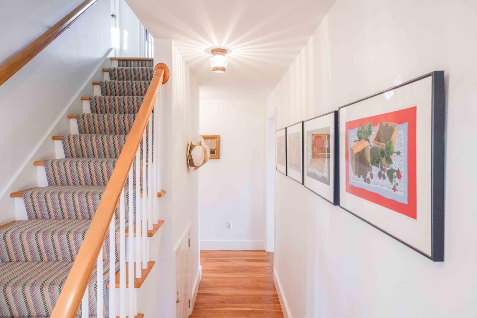 13 West Chester Street Nantucket, MA 02554 - Photo 31 of 32 a view of staircase with wooden floor and window