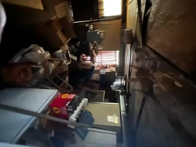 a view of a door with a glass door