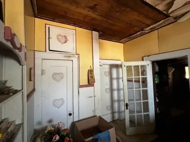 a room with furniture